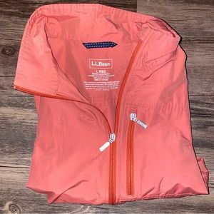 LL Bean Lightweight Jacket Misses Large Salmon Color